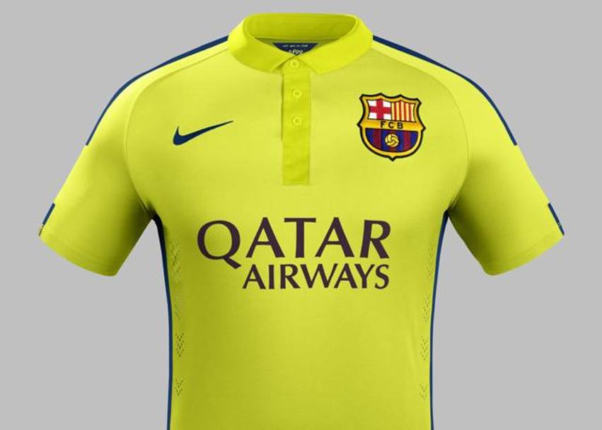 Il Barcellona sceglie un giallo fosforescente. Nikeinc.com